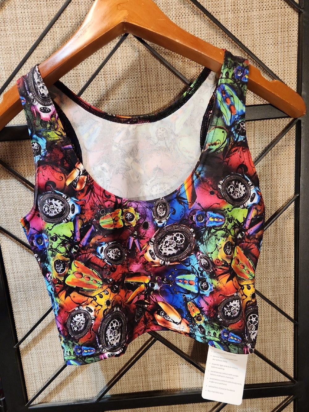 NWT BlackMilk Bugs On Acid Crop Top